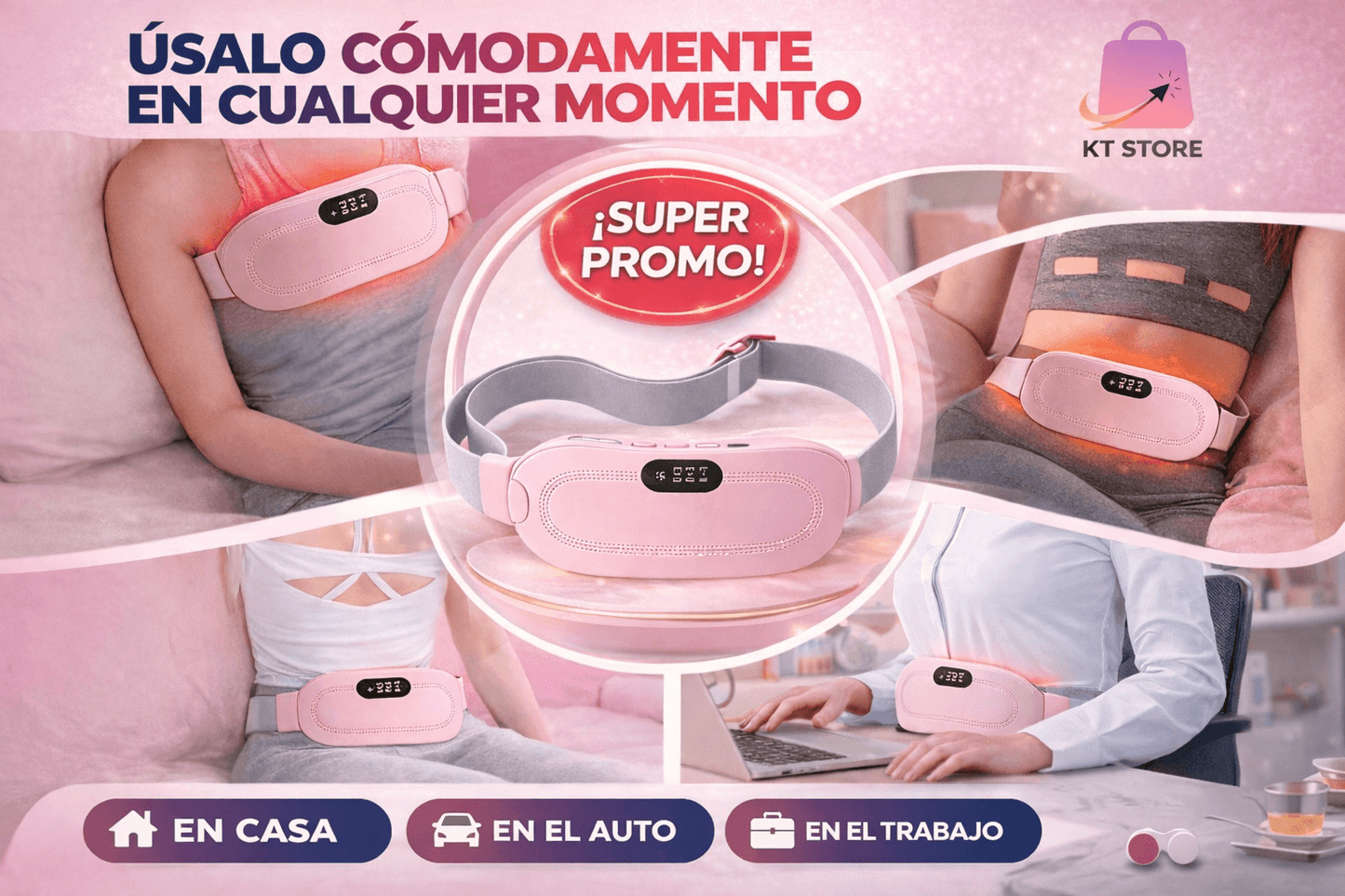 Alivio Menstrual – Cinturón Térmico Portátil Para Cólicos